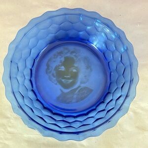 Vintage 30’s-40’s Hazel Atlas Blue Cobalt Shirley Temple Cereal Bowl